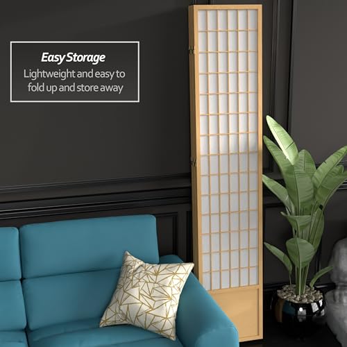 Red Lantern 7 ft. Tall Window Pane Shoji Screen-White-3 Panels Room Divider