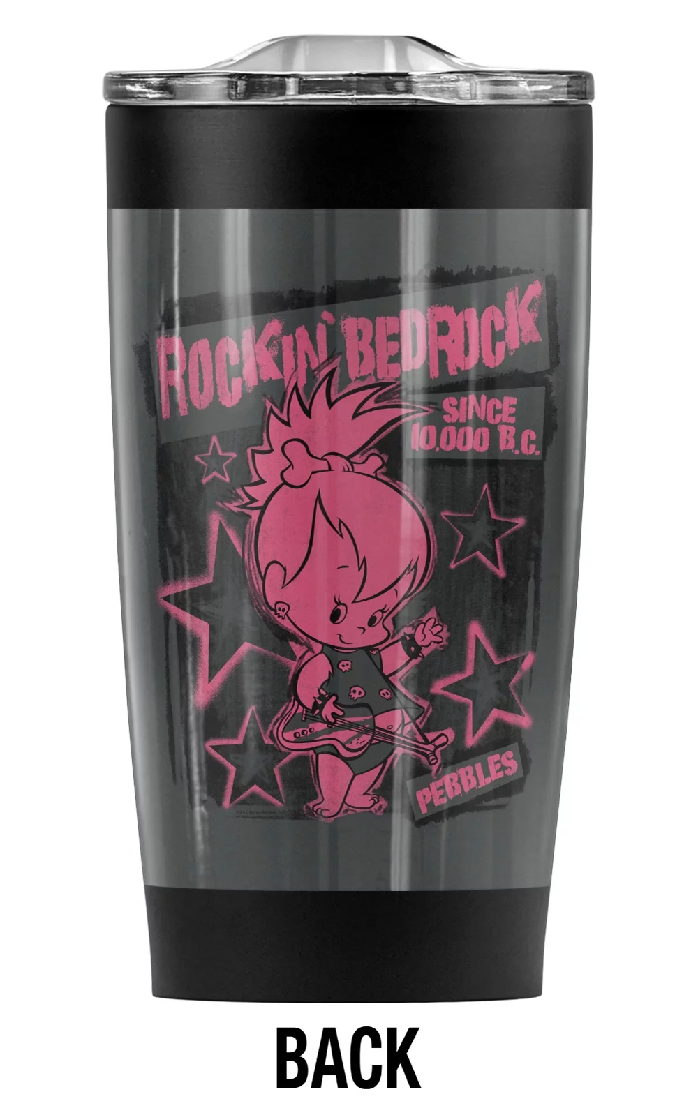 The Flintstones/Punkrock Pebbles Stainless Steel Tumbler 20 oz Coffee Travel Mug/Cup, Vacuum Insulated & Double Wall with Leakproof Sliding Lid | Great for Hot Drinks and Cold Beverages