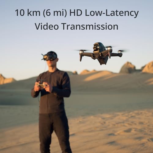 DJI FPV Combo (Goggles V2), First-Person View Drone with 4K Camera, S Flight Mode, Super-Wide 150° FOV, HD Low-Latency Transmission, FAA Remote ID Compliant