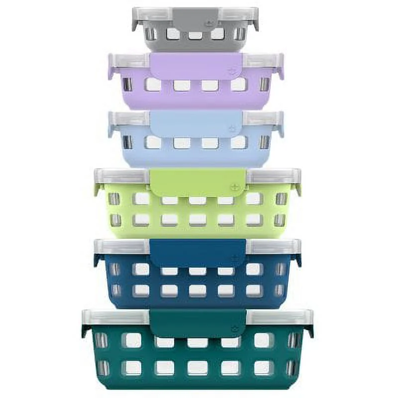 Ello DuraGlass 12-piece Glass Food Storage Set