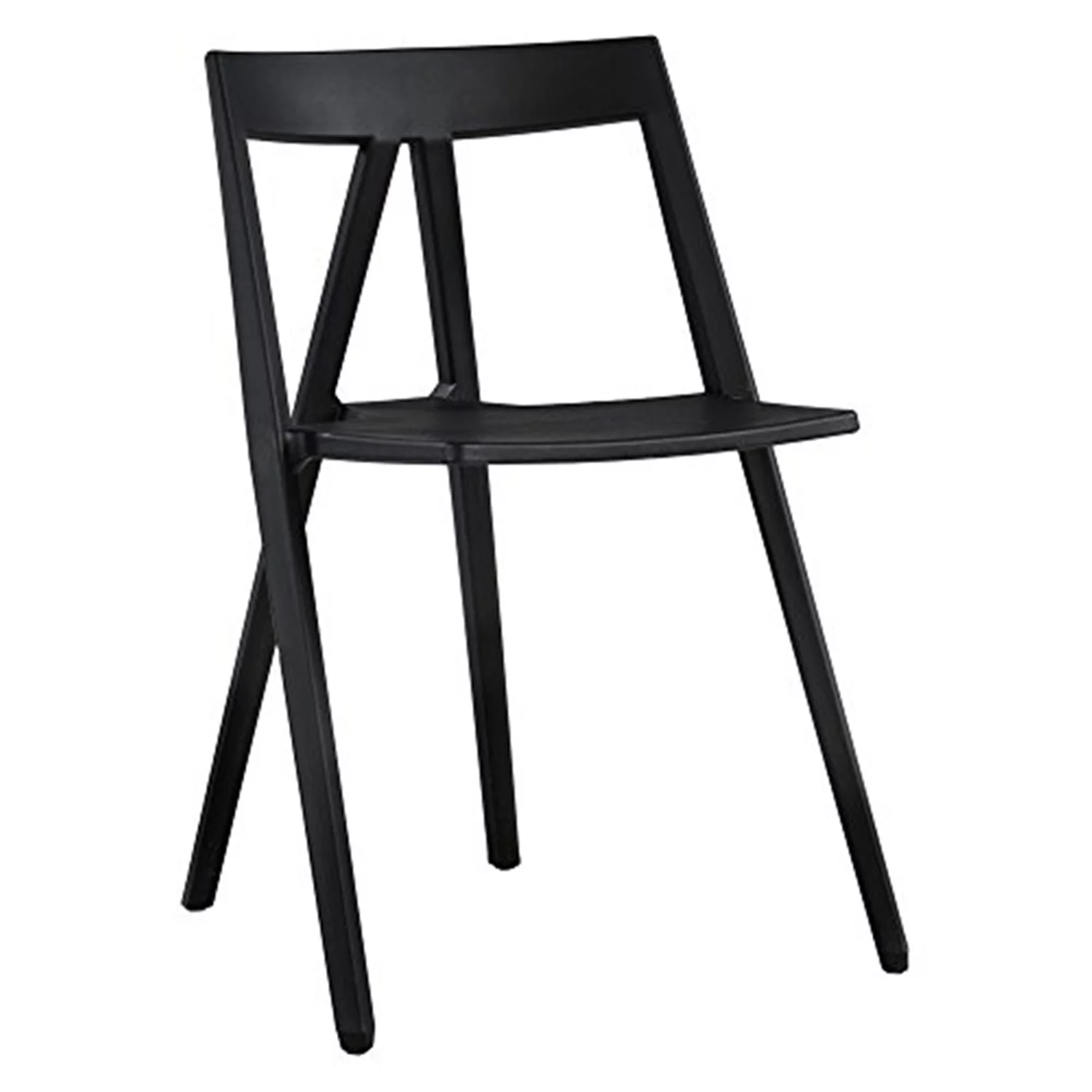 Max RPP-MILAN-BLK Milan Resin Polypropylene Stackable Event Chair - Black