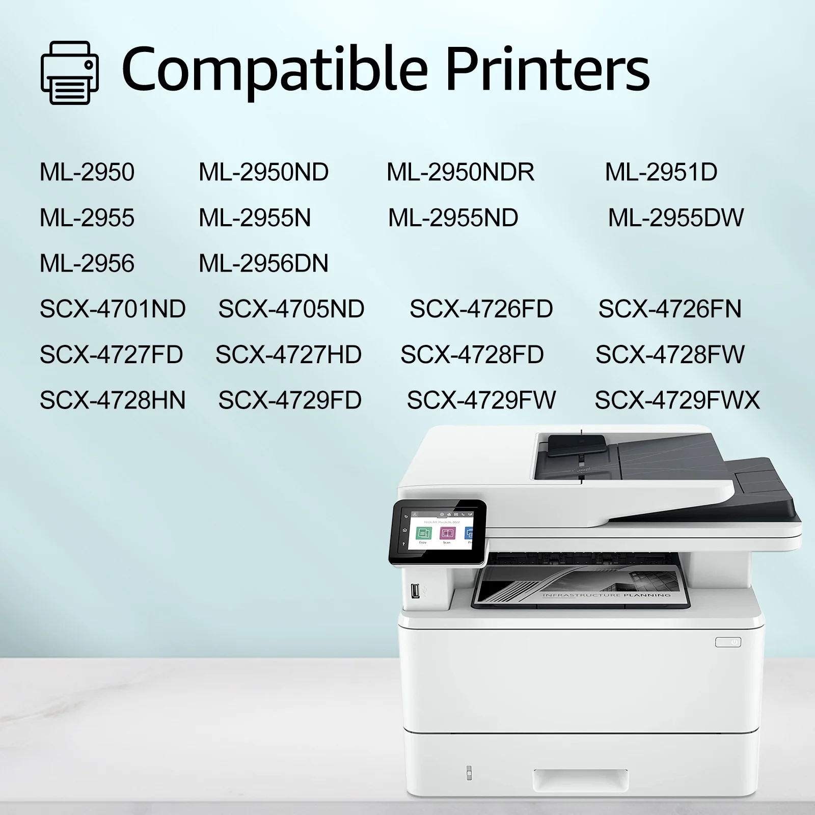 greencycle MLT-D103L high Yield Toner Cartridge Compatible for Samsung MLT-D103L MLTD103L 103L Use with ML-2955ND ML-2955DW ML-2950ND SCX-4729FW SCX-4729FD Laser Printer (Black, 1-Pack)
