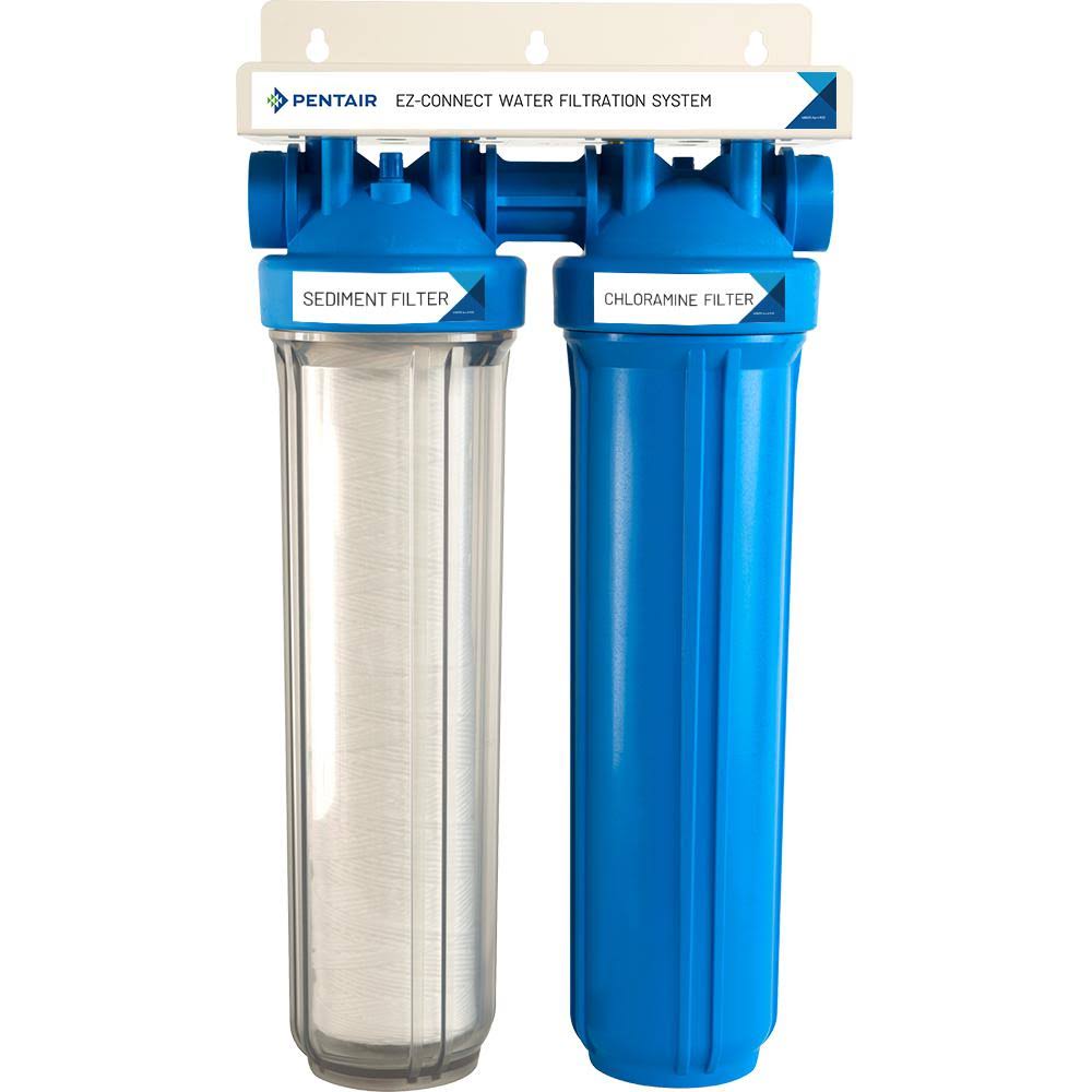 Pelican Water 5 GPM 20 in. Whole House Chloramine Filtration Water Dispenser Filtration System, White and Blue PC200