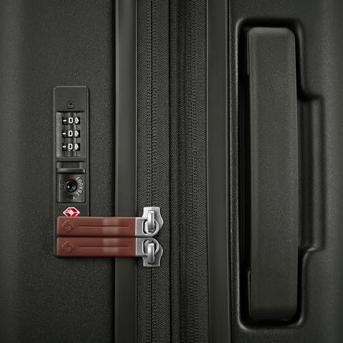 Virtuosa Hardside 21 Inch Carry On Luggage - Airline Approved with 360° Spinner Wheels, RightHeight™ Adjustable Handle - Zippered WetPak™ - TSA Lock - Expandable Light Polycarbonate Shell - Navy