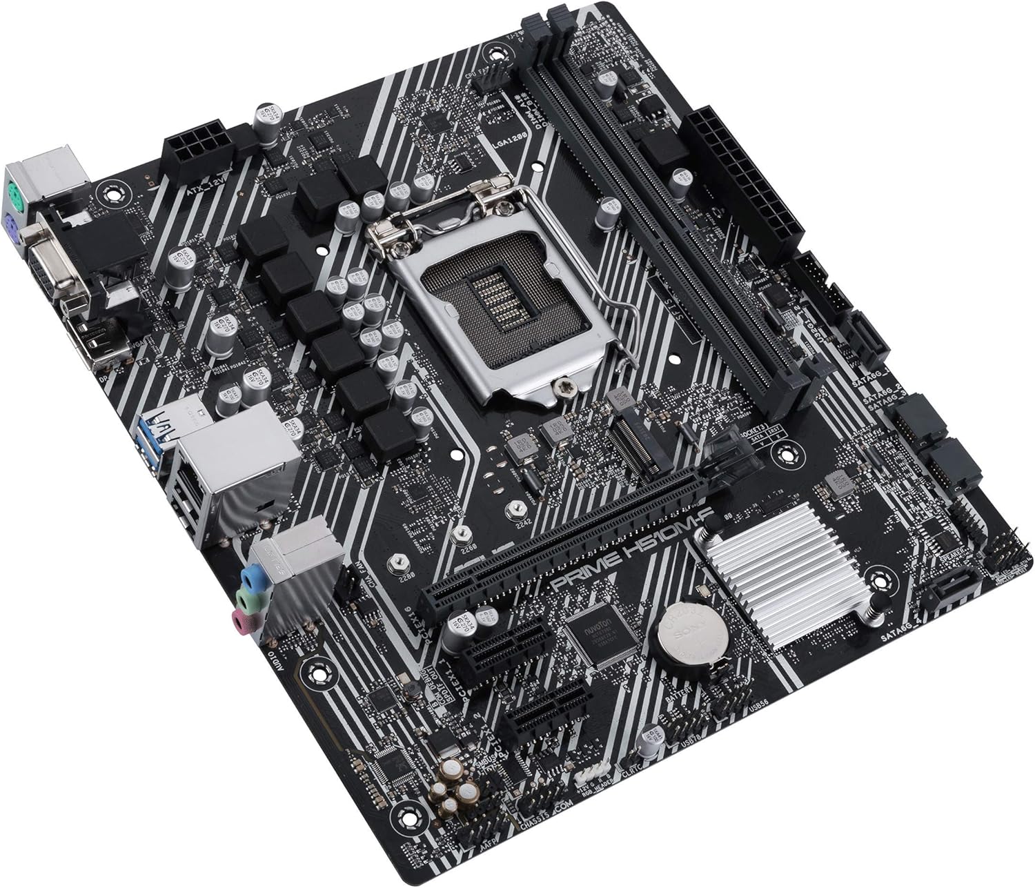 ASUS Prime H510M-E LGA1200 (Intel® 11th/10th Gen) Micro-ATX Motherboard (PCIe 4.0,M.2 Slot, 1Gb LAN, DP,HDMI, D-Sub, USB 3.2 Gen 1, COM Header, TPM Header, 4K@60Hz)