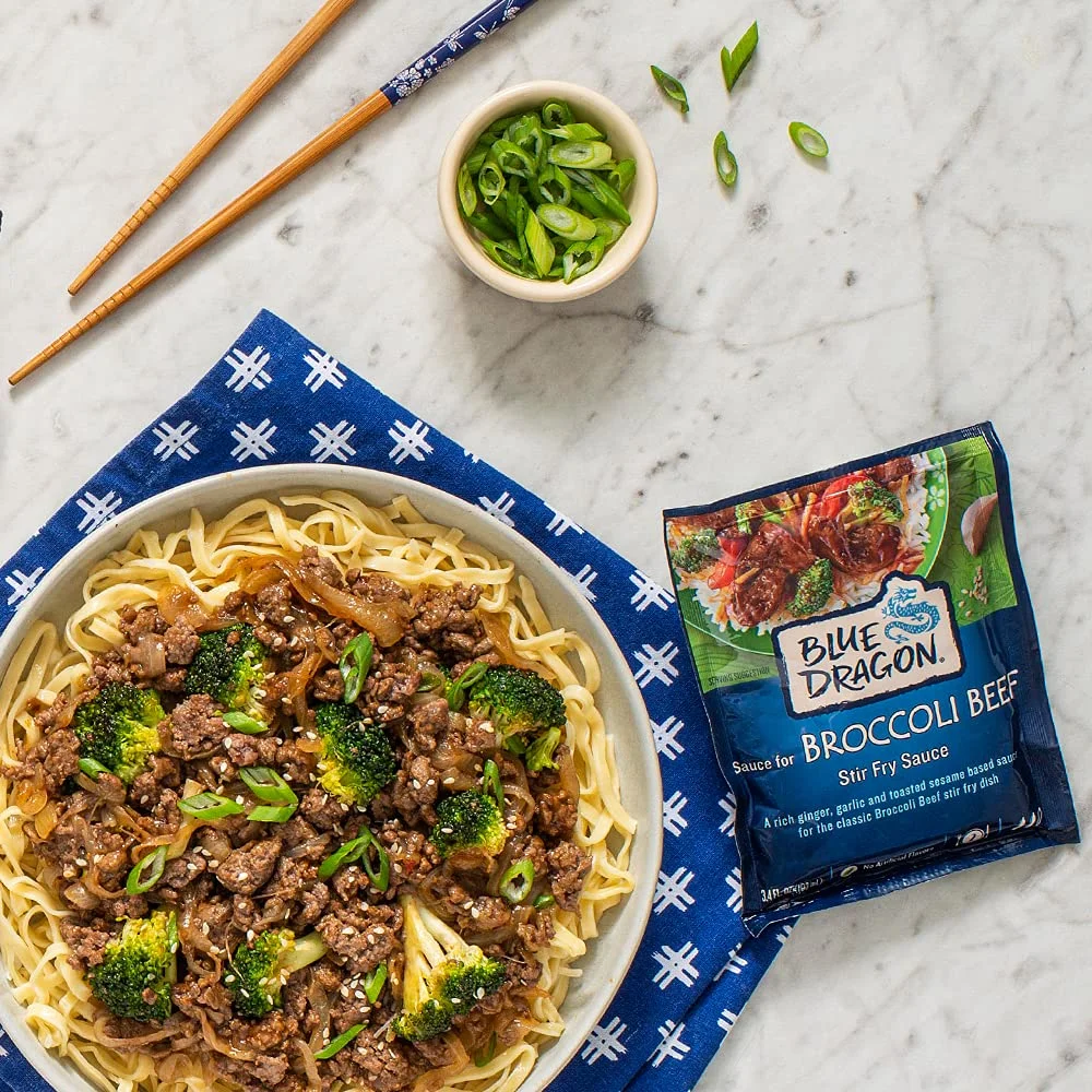 Blue Dragon Broccoli Beef Stir Fry Sauce, 3.4 Oz (Pack of 12)