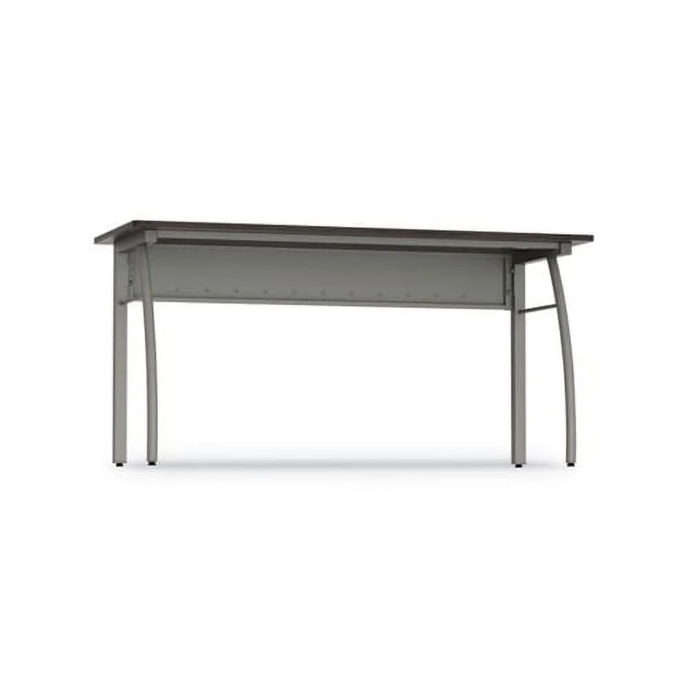 Trento Line Rectangular Desk 59.13w x 23.63d x 29.5h, Mocha/Gray