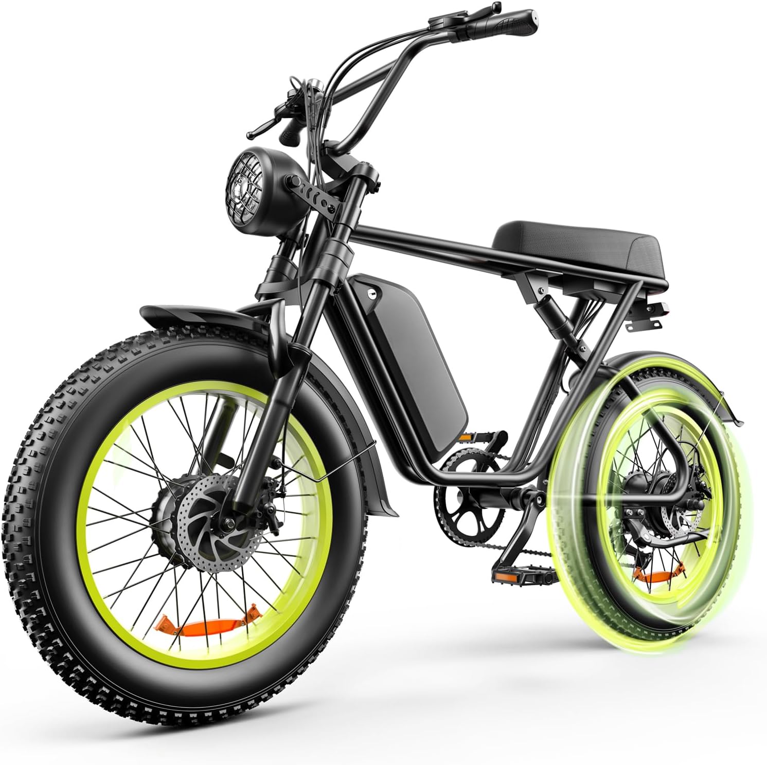Electric Bike for Adults, 1000W 34MPH Motor Ebike with 48V/23AH Long Range Lithium Battery 1104Wh, Full Suspension Electric Dirt Bike,7-Speed 20 x4.0 Fat Tire Electric Bike(Green)