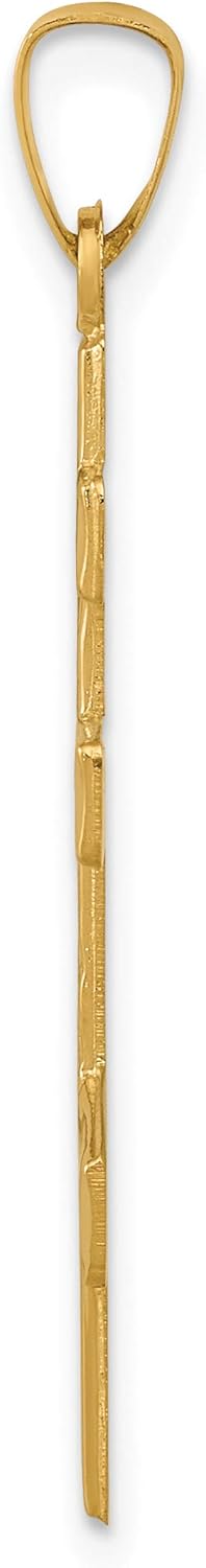 14k Yellow Gold Eastern Orthodox Cross Pendant