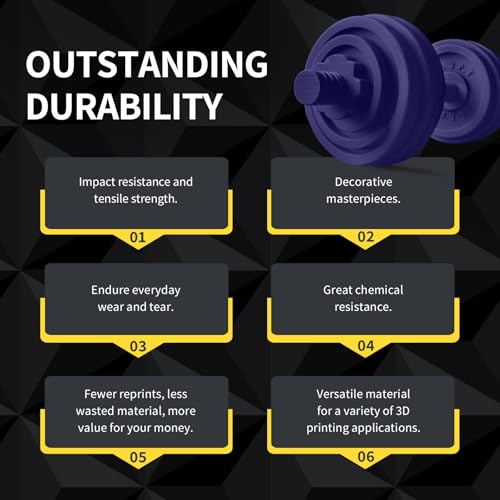 OVERTURE PETG Filament 1.75mm, 3D Printer Filament, 1kg Filament (2.2lbs), Dimensional Accuracy Probability +/- 0.02 mm, Fit Most FDM Printers (Black (1-Pack))