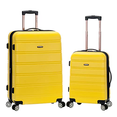 Rockland Melbourne Hardside Expandable Luggage with Spinner Wheels, 2TONEBLUE, 2 Piece (20/28)