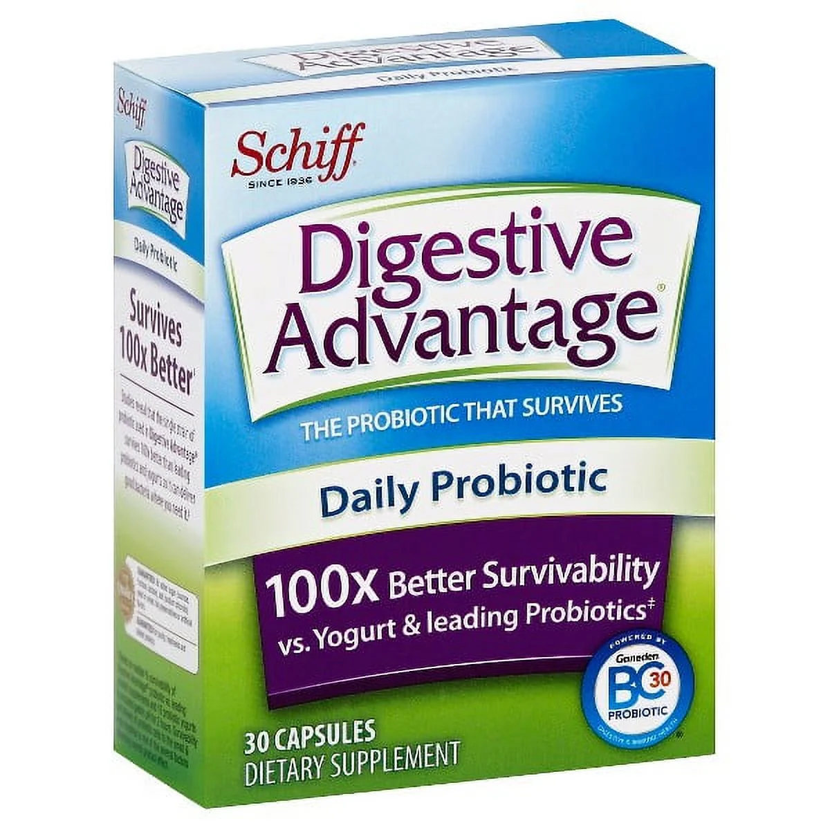 Digestive Advantage Daily Probiotic Capsules, 30 ct (Pack of 3)