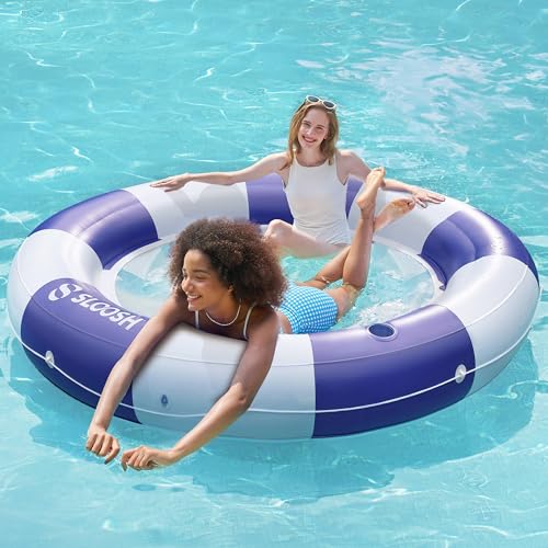 SLOOSH Inflatable Pool Lounger Float with Mesh, 80