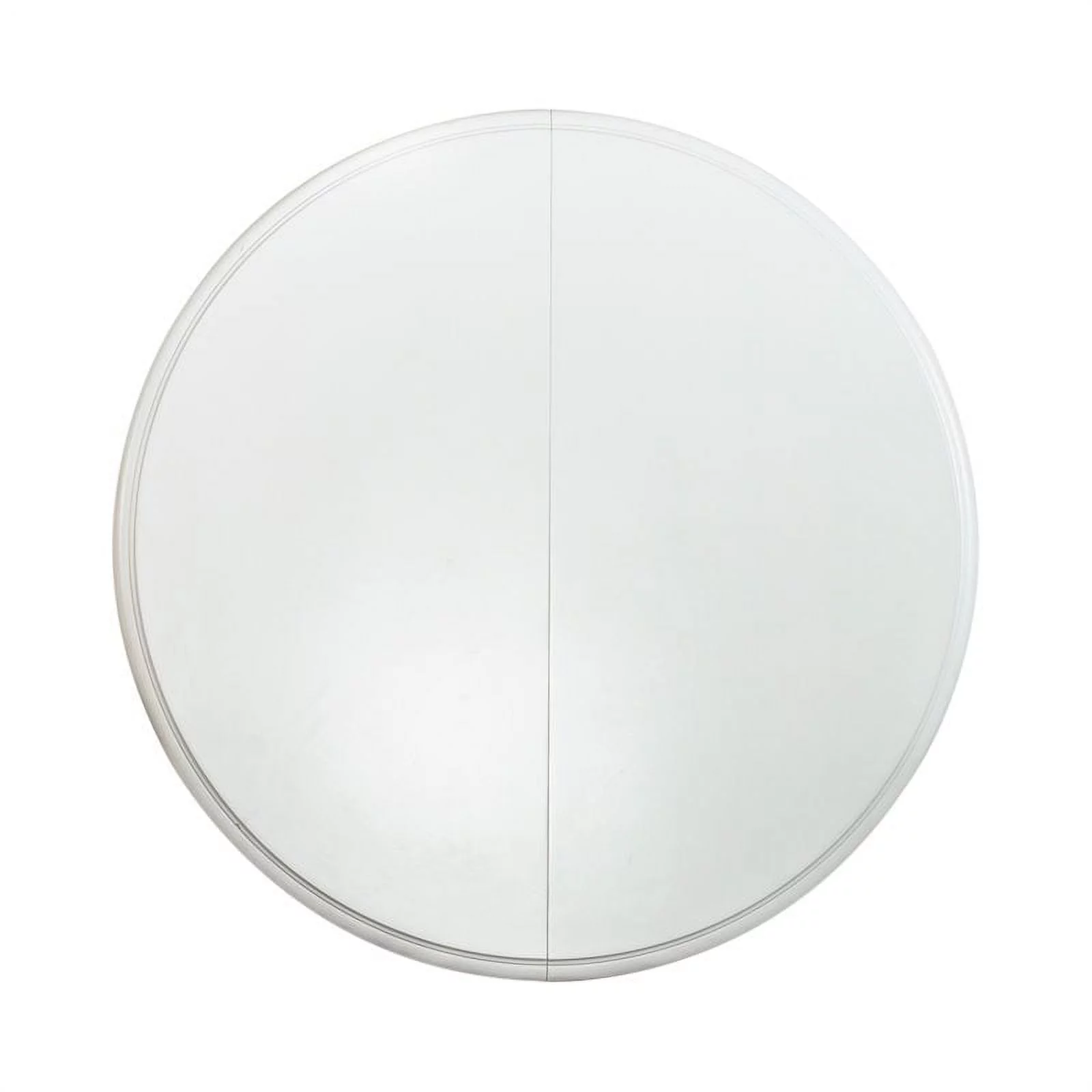 Pemberly Row Transitional Wood Top Round Pedestal Dining Table in White