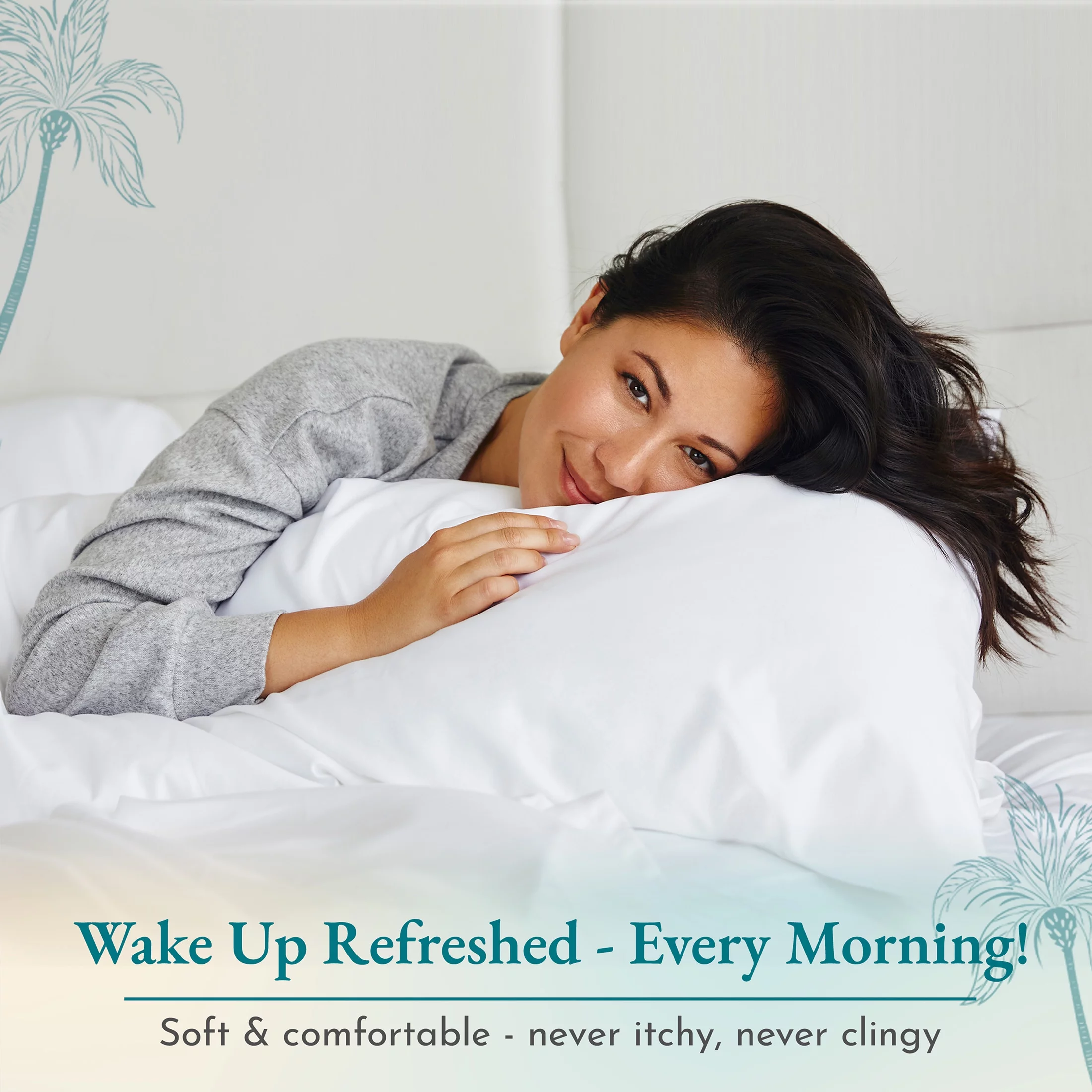 California Design Den Silver Sage Sateen Sheet Set - 500 Thread Count 3 Piece Bedding Set, 100% Pure Cotton Twin XL Bed Sheets, Wrinkle Resistant Sheets, Deep Pocket Fits Mattress 15 Inches