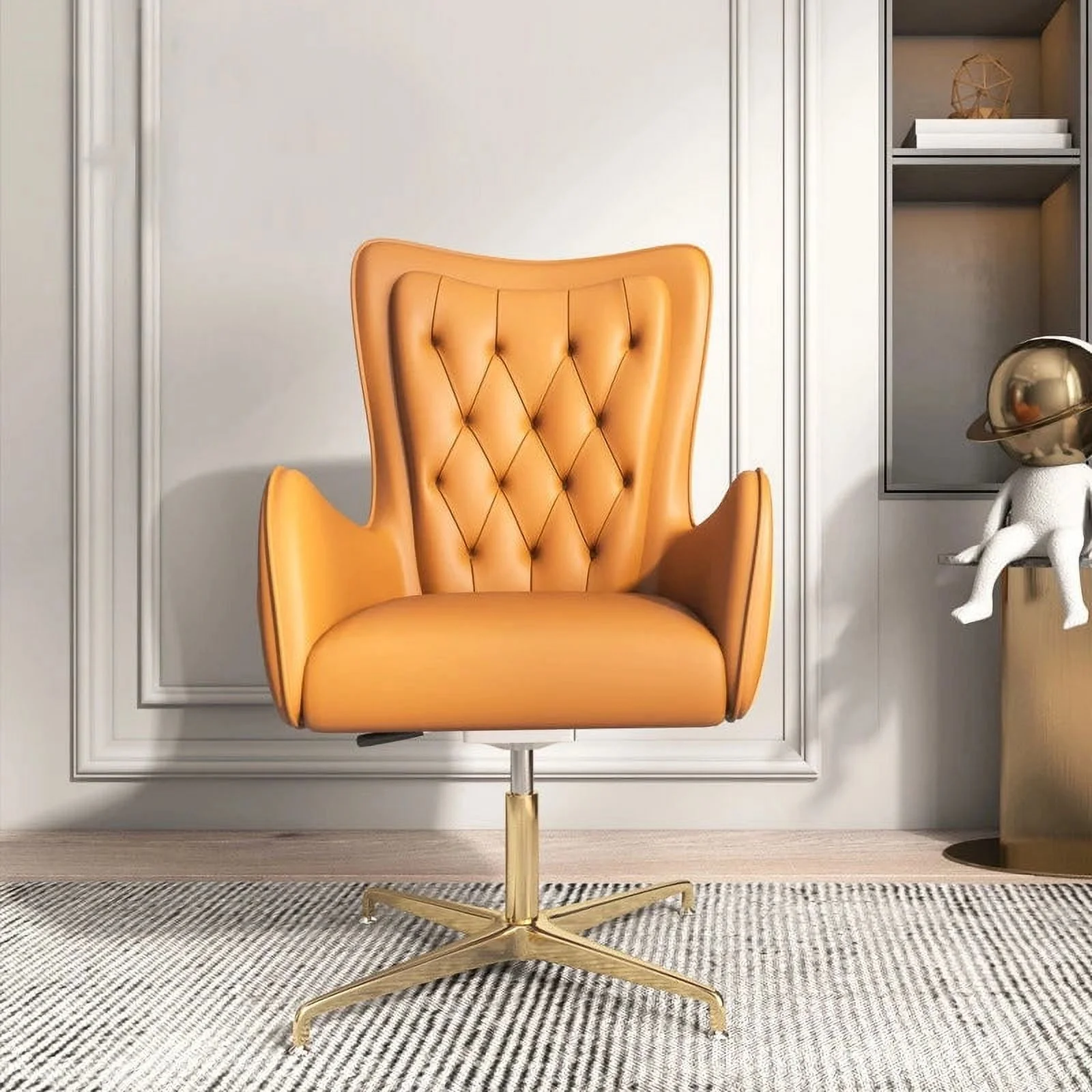 Design Mobile Desk Chair Computer Ergonomic Reading Throne Leather Chair Accent Portable Fishing Chaise Bureau Furniture T50BY