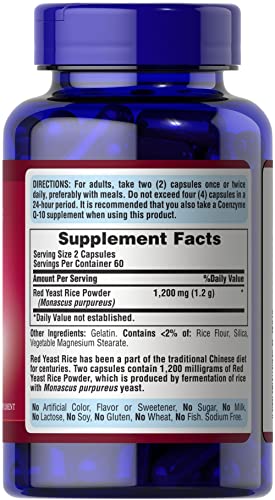 Puritan's Pride Red Yeast Rice 600 Mg, 120 Count