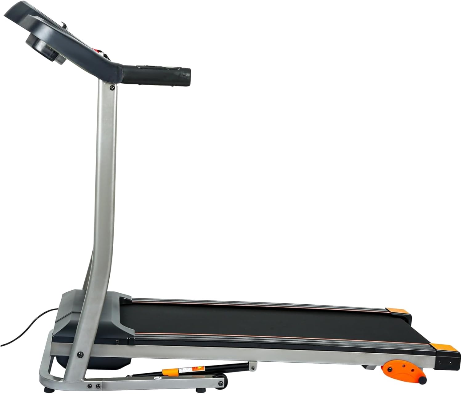 2.5hp Folding Treadmill with LCD 4 Inclines and 12 Preset Or Adjustable Programs Black