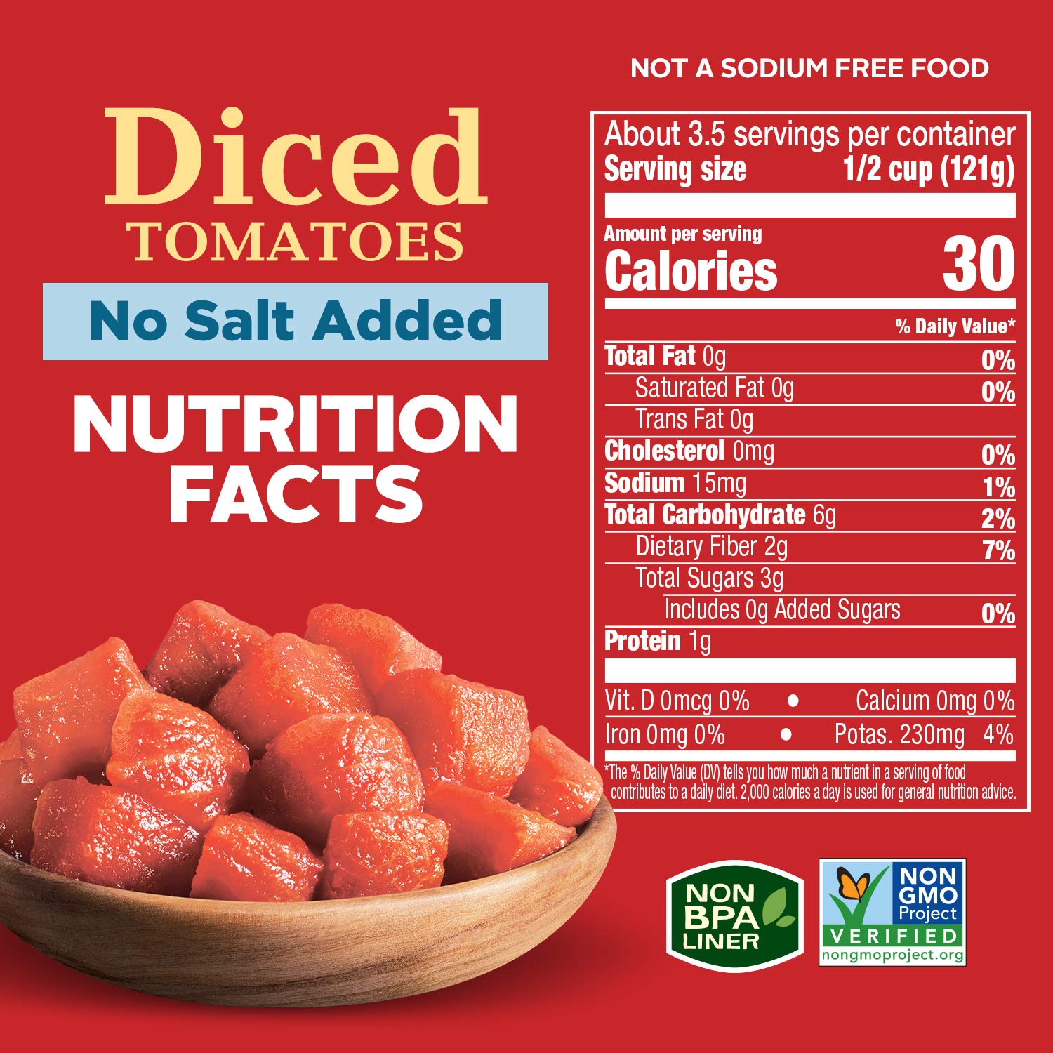 Hunt's Diced Tomatoes No Salt Added, Keto Friendly, 14.5 Ounce (Pack of 12)