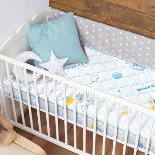 Premium Crib & Toddler Mattress,100% Knitted Fabric, Premium Fleece Surface-Hypoallergenic, 5