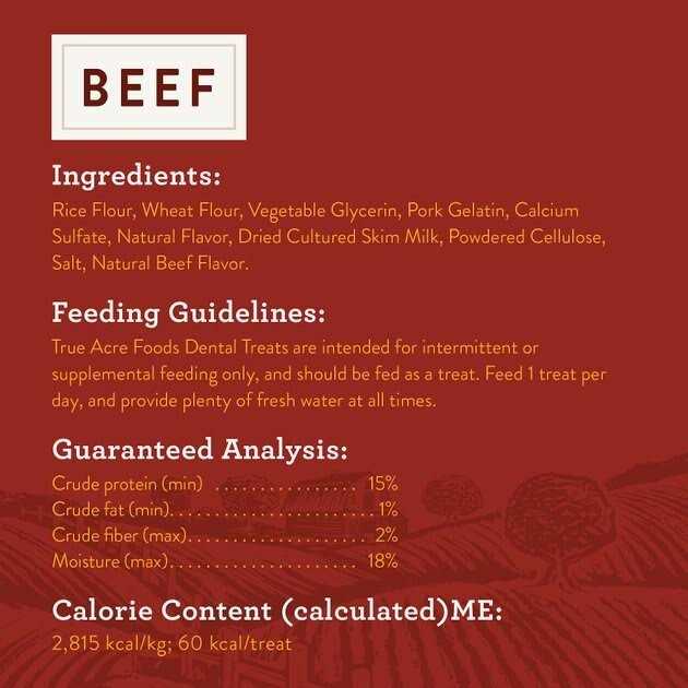 True Acre Foods All-Natural Dental Chew Sticks - Pet Supplies online store