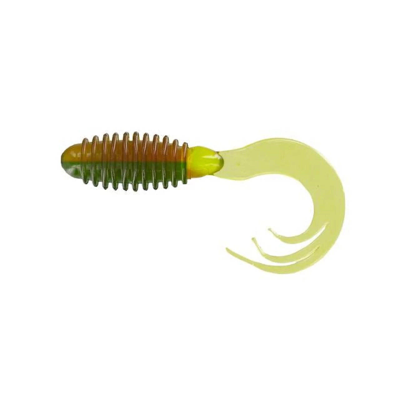 Big Bite Baits  2 in. Ring Triple Tip Grub Green Weenie Fishing Lure - Pack of 10