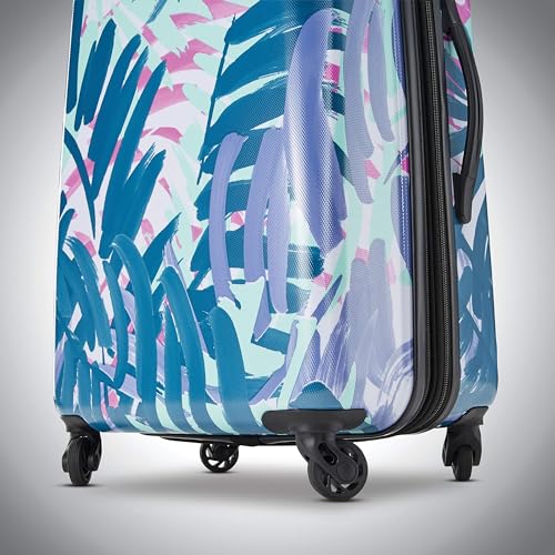 American Tourister Moonlight Hardside Expandable Luggage with Spinner Wheels, Blue Terazzo, 2-Piece Set (20/28)