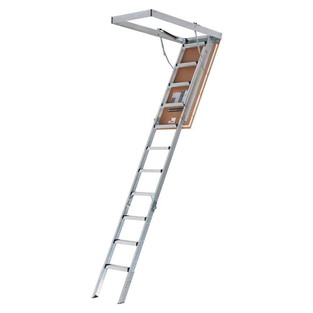 Attic Ladder, Aluminum, 350-Lb. Duty Rating, 12-ft. by Louisville - Shop Hardware Tools Online Store