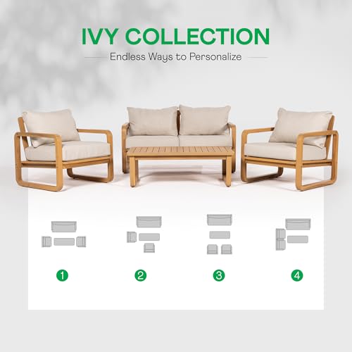 IDZO Heavy Duty 500lbs Weight Capacity Wicker Bistro Table and Chairs Set of 2 with Olefin Fabric Soft Cushions