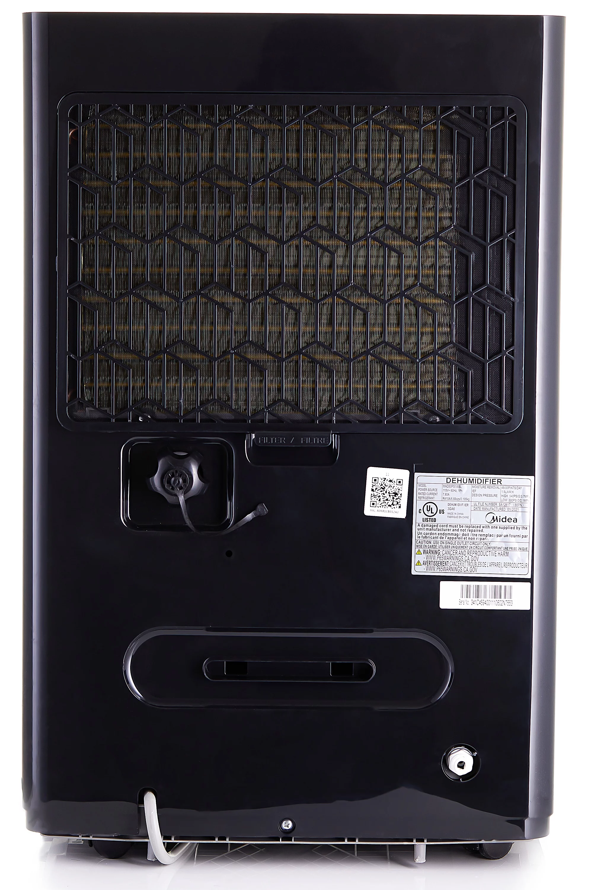 Midea 50-Pint Smart Dehumidifier with Pump - Wet Rooms, Energy Star, Black, MAD50PS1WBL