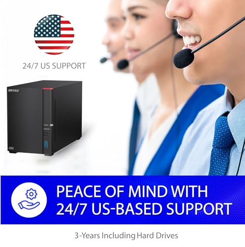 BUFFALO LinkStation SoHo 220 2-Bay Personal Cloud Office NAS 4TB (2x2TB) with Hard Drives Included