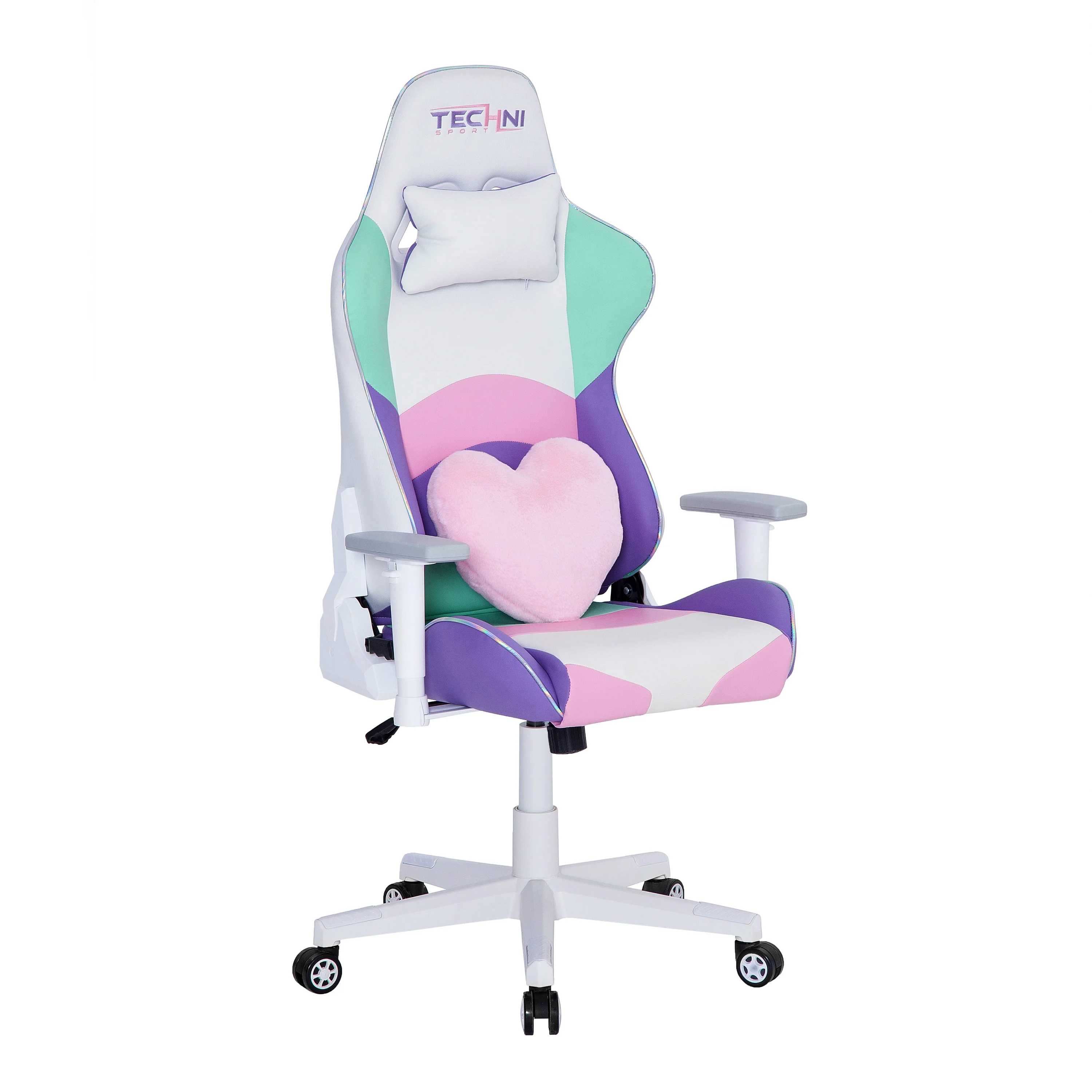 Techni Sport TS-42 Office-PC Gaming Chair, Adjustable Height with Memory Foam Seat and Back, Kawaii