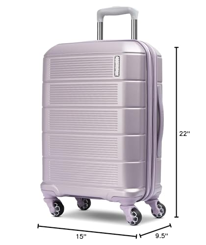 American Tourister Stratum 2.0 Expandable Hardside Luggage with Spinner Wheels, Purple Haze, Carry-on