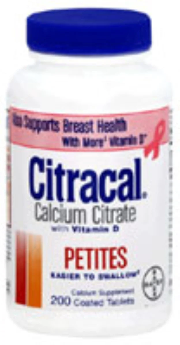 Citracal Calcium Citrate Supplements with Vitamin D Petites 200 ea (Pack of 4)