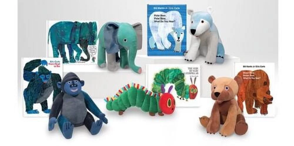 Eric Carle Set Of 5 Plush & Book Elephant Gorilla Caterpillar 12” Stuffed Kohls