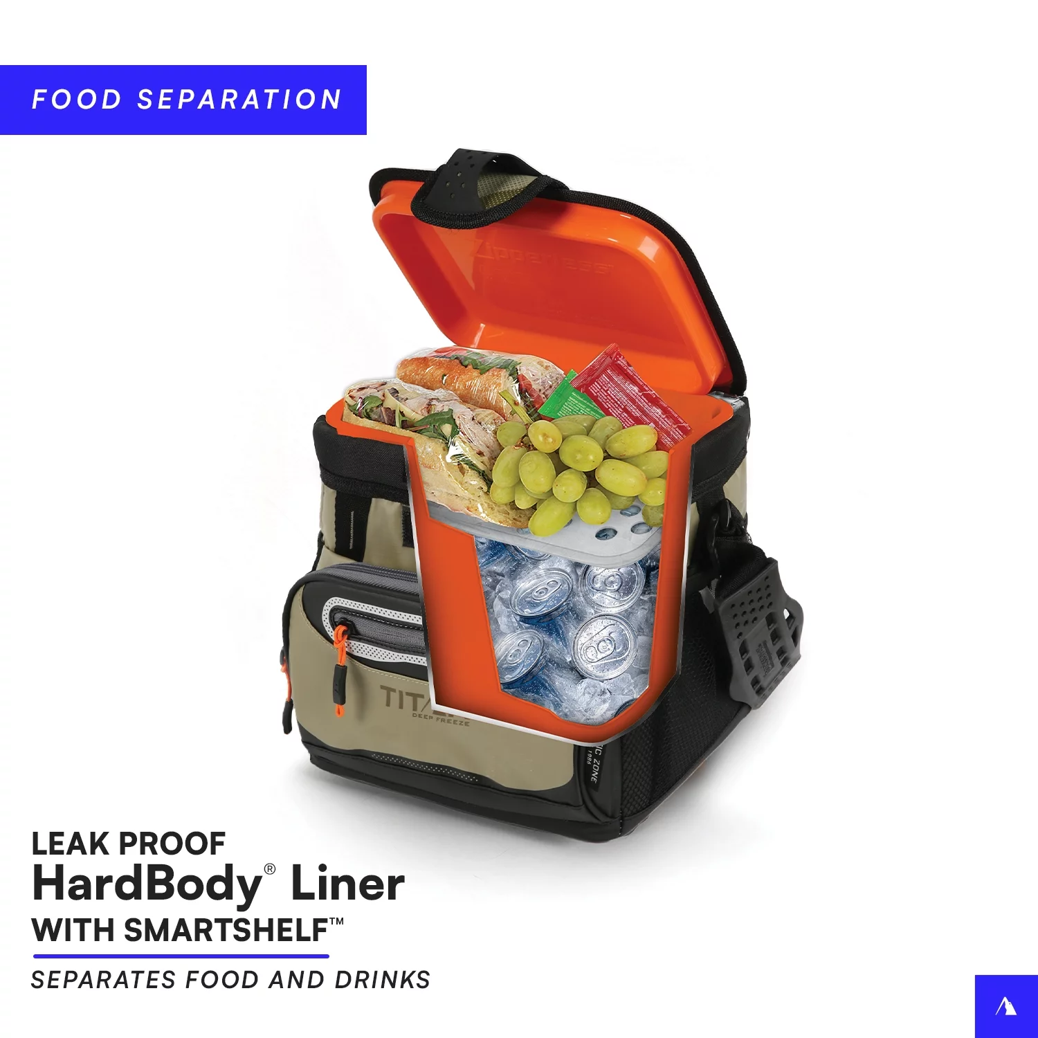 Arctic Zone® Titan Deep Freeze® 9 Can/6 Quart Zipperless HardBody® Cooler - Moss