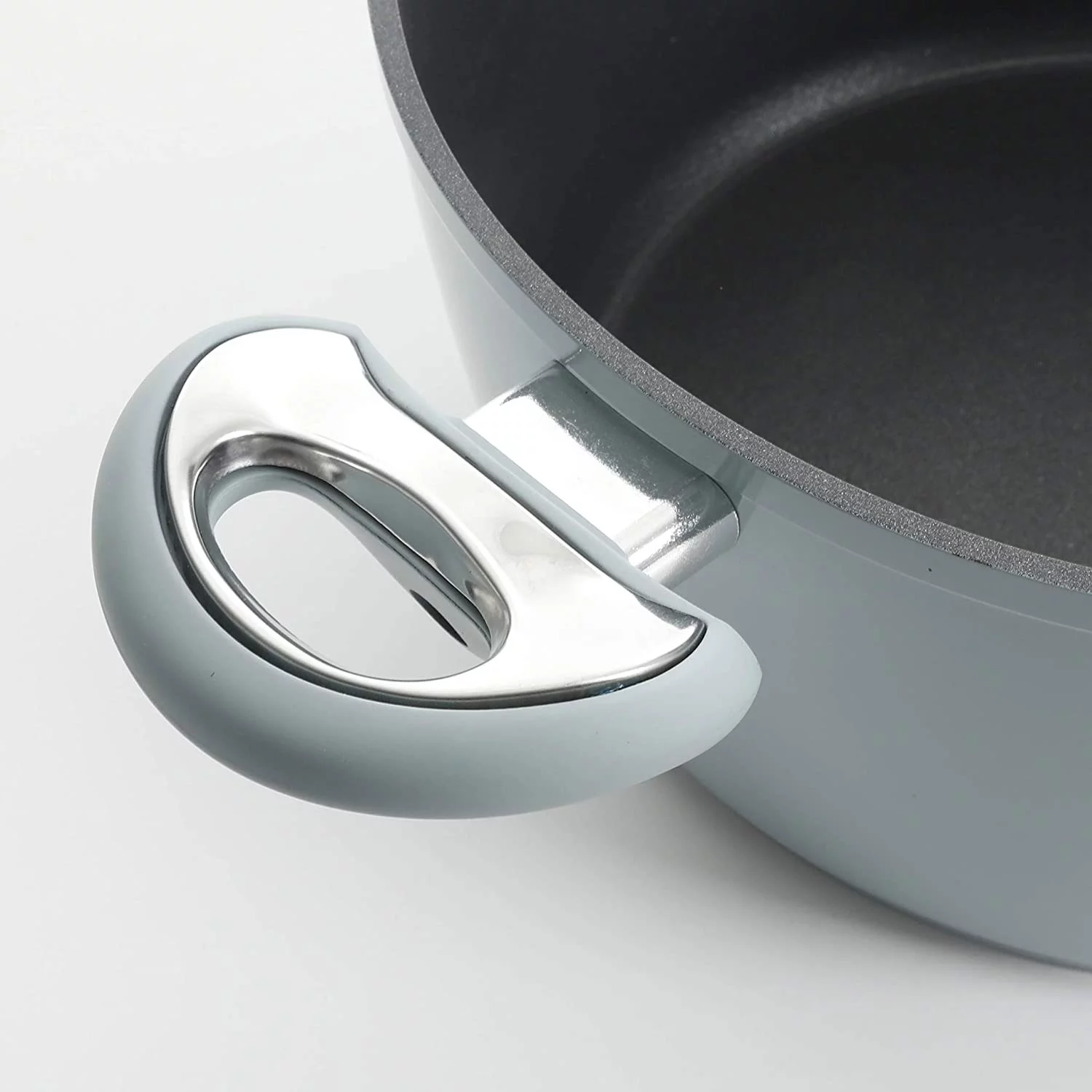 Oster 12 Piece Aluminum Non Stick Home Frying Pot & Pan Cookware Set, Dusty Blue