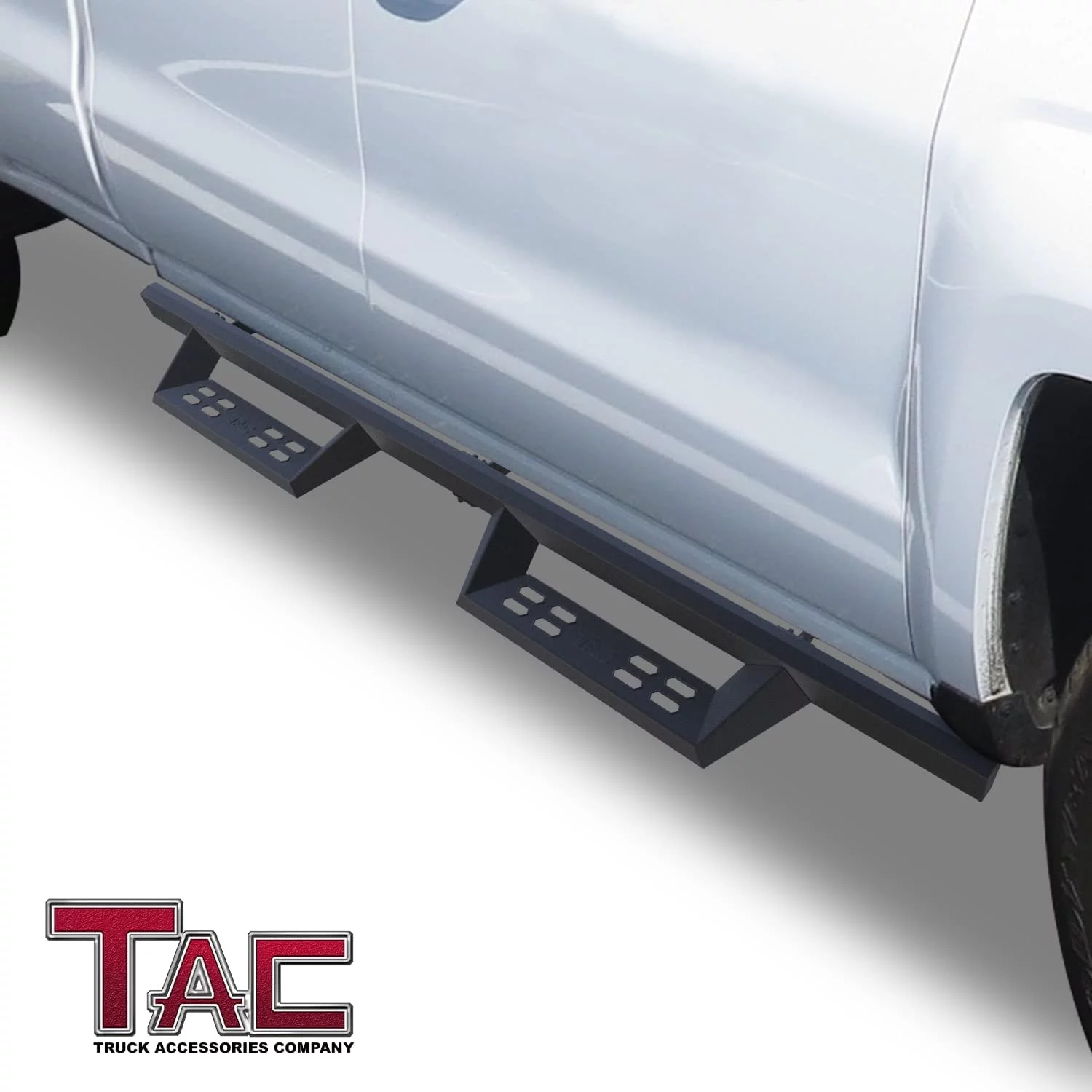 TAC Sniper Running Boards Fit 2007-2018 Silverado/Sierra 1500|2007-2019 2500/3500 Extended/Double Cab (Incl. 2019 Silverado 1500 LD/Sierra 1500 Limited) Truck Pickup 4
