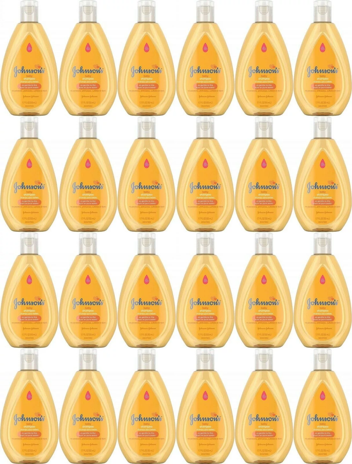 JOHNSON'S Head-To-Toe Gentle Tear- Free Baby Wash & Shampoo for Baby’s Sensitive Skin 1.70 oz (Pack of 24)