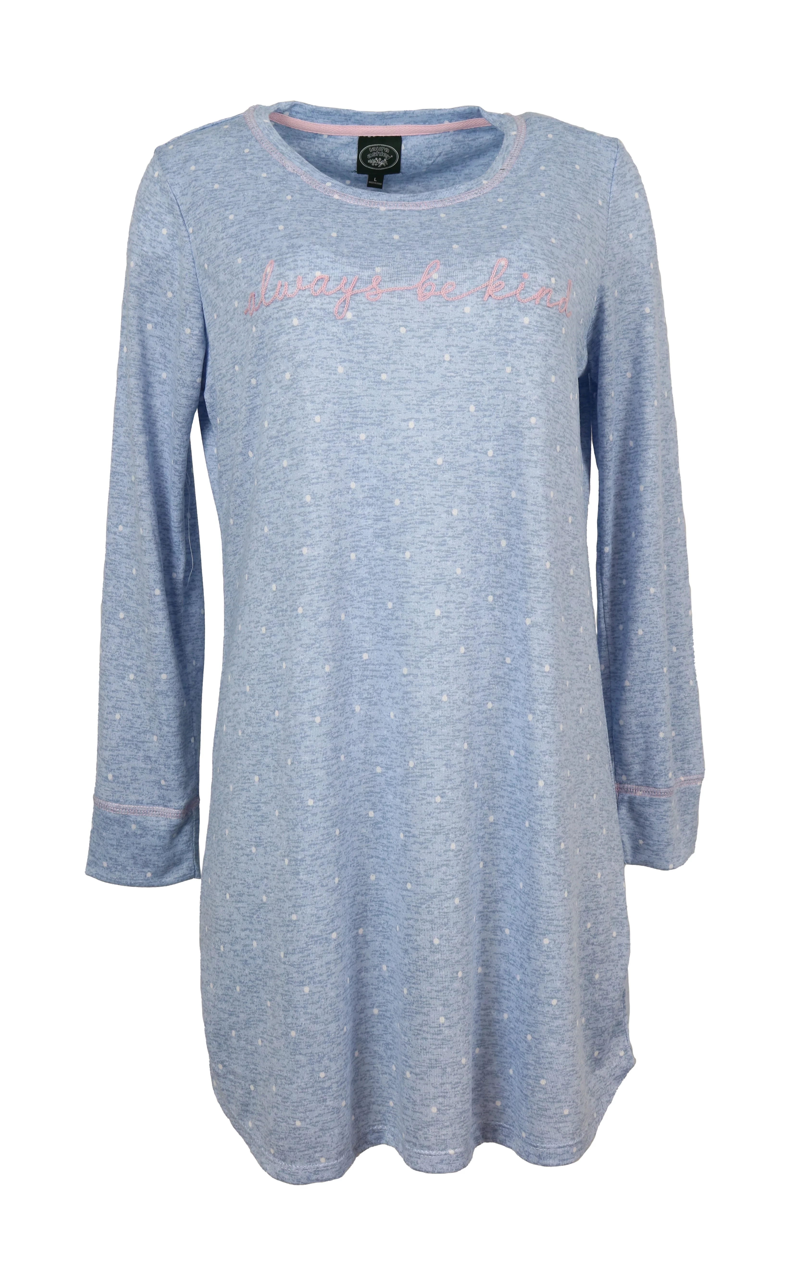 Laura Ashley Women's Long Sleeve Night Gown Sleep Dress - Always Be Kind - X-Large