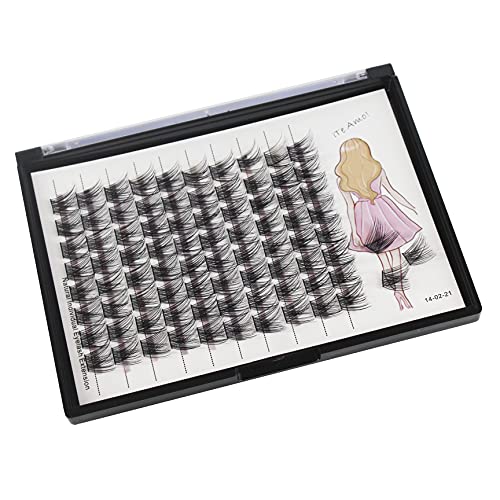 Bodermincer 10-12-14-16mm MIX D Curl Lash Clusters Individual Lashes Mink Cluster Eyelash Extension Natural 3D Russian Volume Faux Eyelashes Individual Lashes Makeup (M01# 8-10-12-14-16mm MIX)