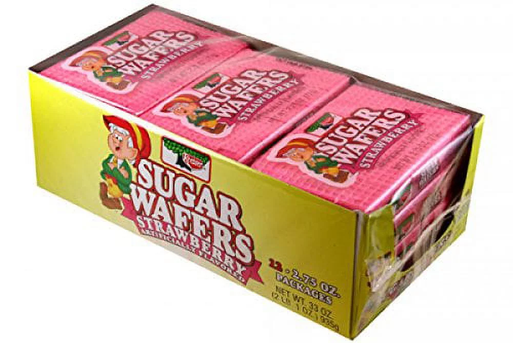 Keebler Sugar Wafers Strawberry 2.75-Ounce Packages (Pack of 12)