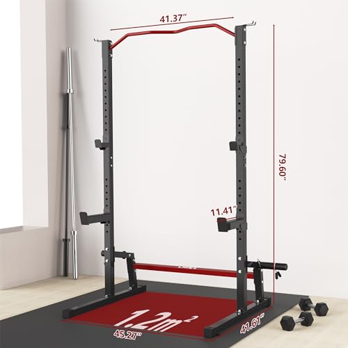 Adjustable Squat Rack Barbell Rack Squat Stand Bench Press Pull Up Home Gym