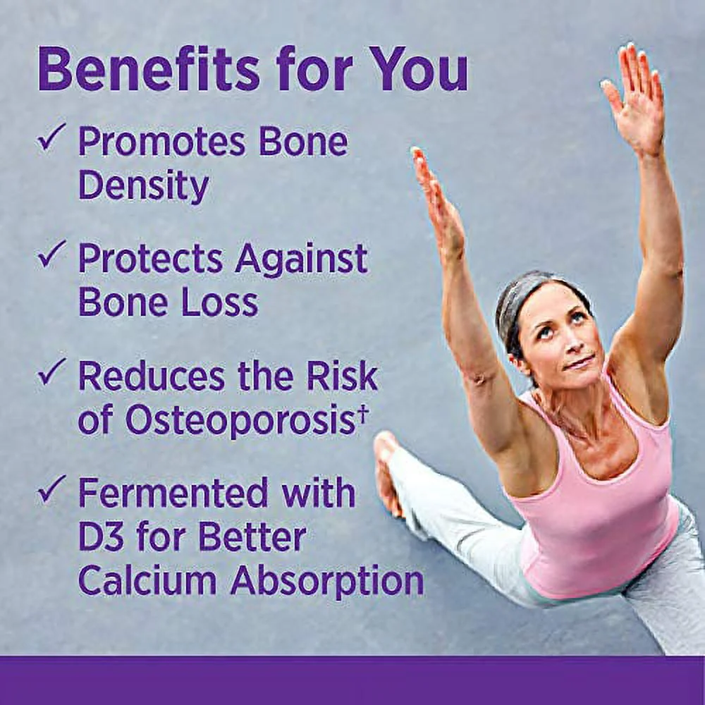 New Chapter Calcium Supplement – Bone Strength Whole Food Calcium with Vitamin K2 + D3 + Magnesium, Vegetarian, Gluten Free 60 count (20 day supply)