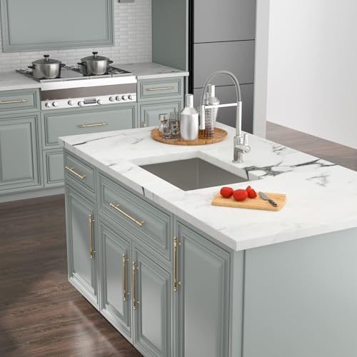 Kichae 12“ Deep Laundry Sink Undermount - 24 Inch Black Undermount Utility Sink Stainless Steel Single Bowl Under Counter Handmade Laundry Utility Room Basin