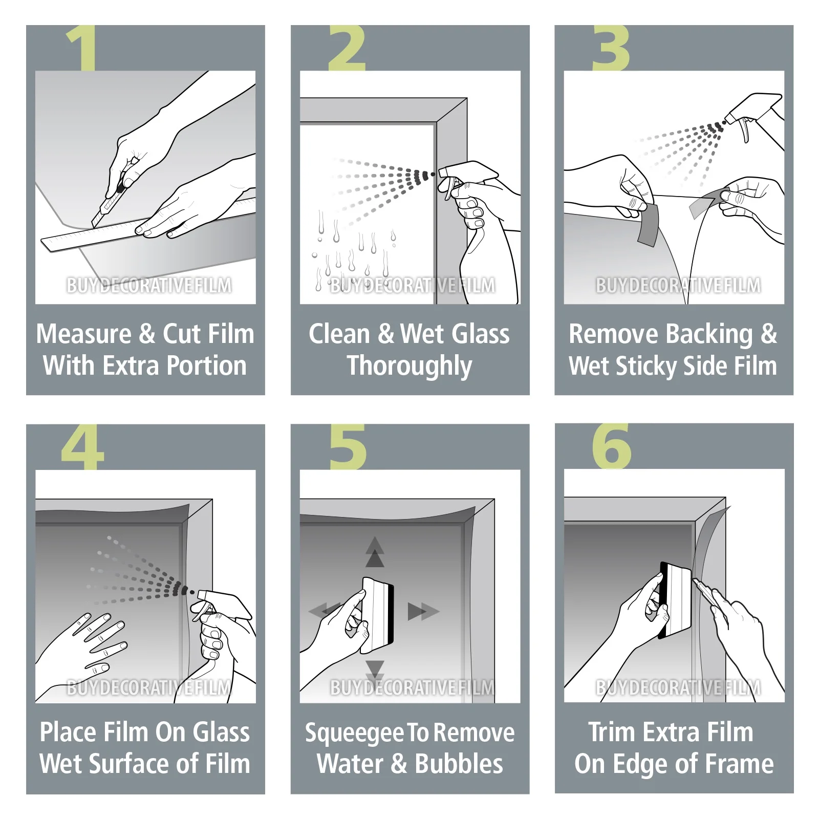 BDF 4ERL Erratic Line Etched Glass Decorative Window Film 48in X 22ft