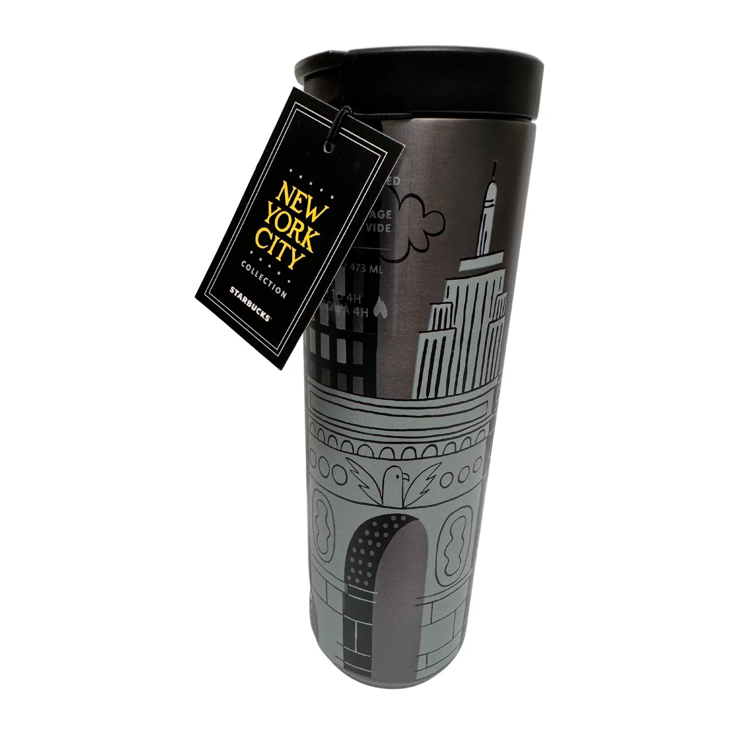 Starbucks New York City NYC Stainless Steel Tumbler, 16Oz