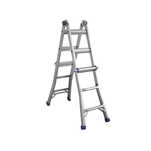 COSCO 18 ft Reach Height Aluminum Multi-Position Ladder, 300 lb. Load Capacity Type IA Duty Rating
