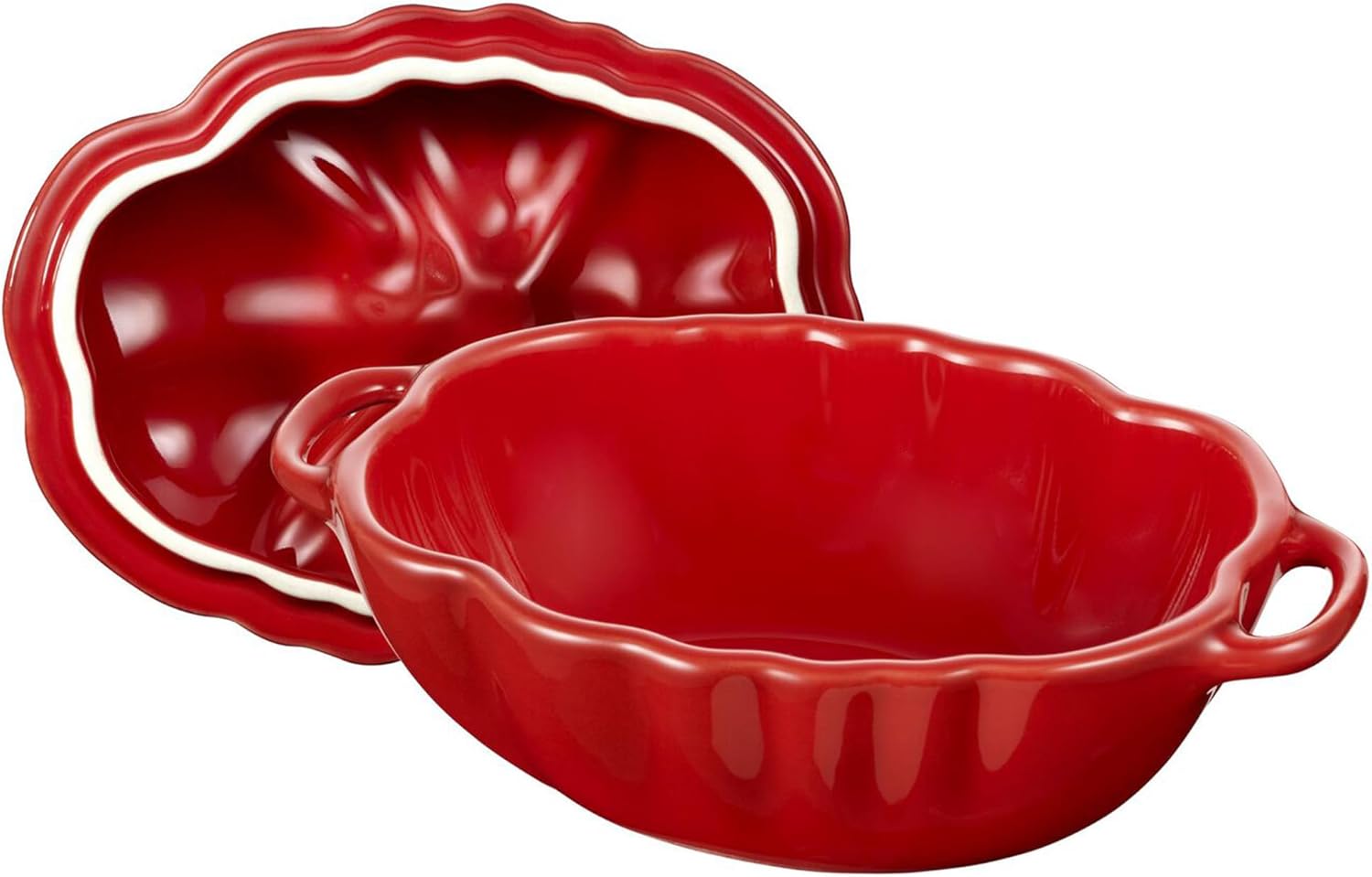 STAUB Ceramics Dutch Oven 16-oz Petite Tomato Cocotte, Cherry