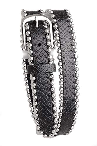 Nomad Creek Women's Animal Pattern Ballchain Leather Belt